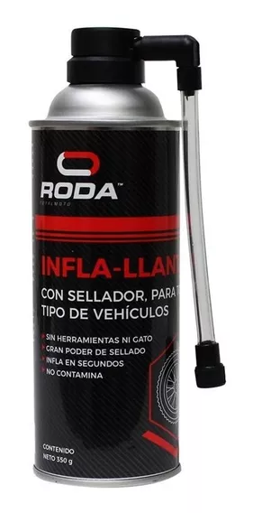 Infla Llantas Con Sellador Moto Roda Ponchadura Nuevo Portat