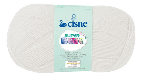 Lana Cisne Super Bebe X 5 Ovillos - 500gr Por Color Color Natural 08003