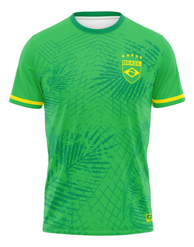 Camisa Verde Infantil Time Brasil Personalizada Com Nome