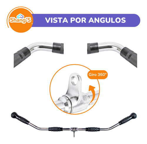 Maneral Barra Recta Profesional Para Polea Barra Ancha