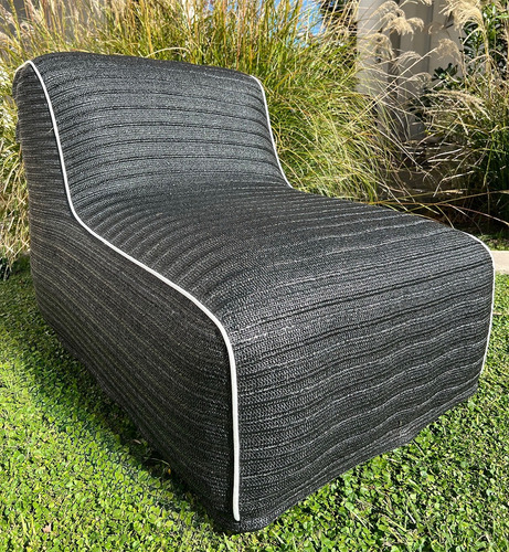 Juego Jardin 2 Sillones Diseño San Francisco+ Mesa Int/ext Negro