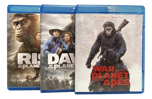 El Planeta De Los Simios Trilogia Blu-ray Español Latino (Usado)