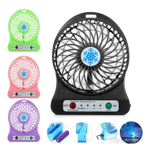 Mini Ventilador Portatil Recargable Usb 3 Velocidades Tienda