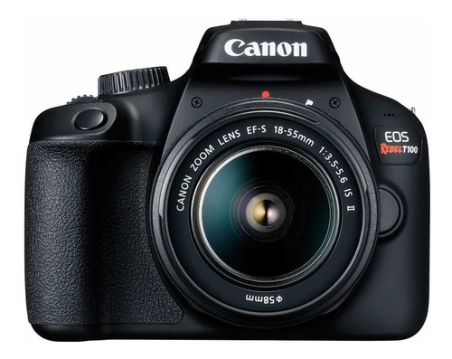 Imagen 2 de 5 de Canon EOS Rebel Kit T100 + lente 18-55mm III DSLR color negro