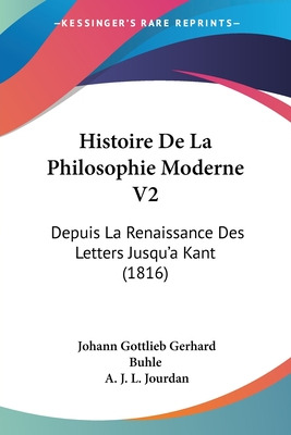 Libro Histoire De La Philosophie Moderne V2: Depuis La Re...