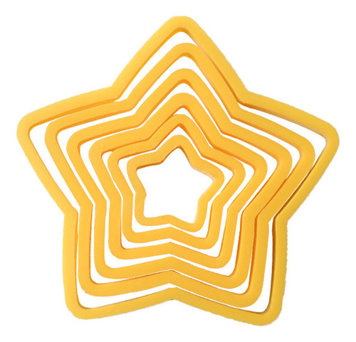 Cortador De Galletas En Forma De X, Diseño De Estrellas, Mol