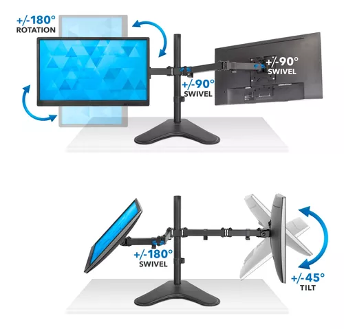Mount-It! Soporte de escritorio para laptop y monitor, soporte de brazo  para laptop de movimiento completo, soporte ergonómico ajustable para  monitor