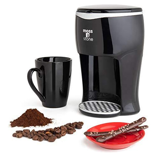 Mini Cafetera Un Servicio Moss & Stone Con Taza 4 Onzas