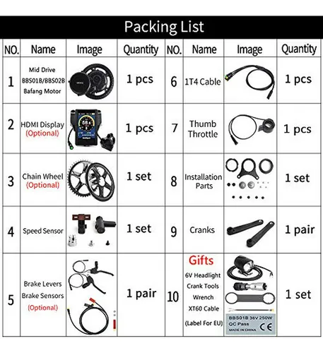 Bafang 48v 750w Kit De Conversión De Bicicleta Eléctrica De