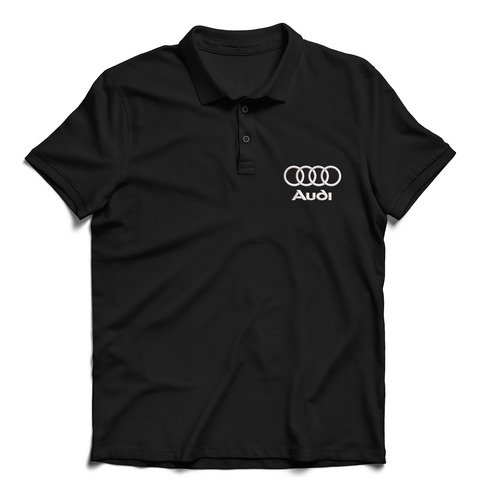 Remera Polo Chomba Moda Masculina Bordada Logo Audi