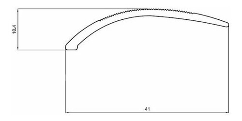 Imagen 2 de 9 de Varilla Aluminio Plata Desnivel 38mm Piso Flotante 2,85 Mts