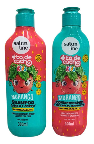 Kit Shampoo + Cond Salon Line To De Cacho Morango