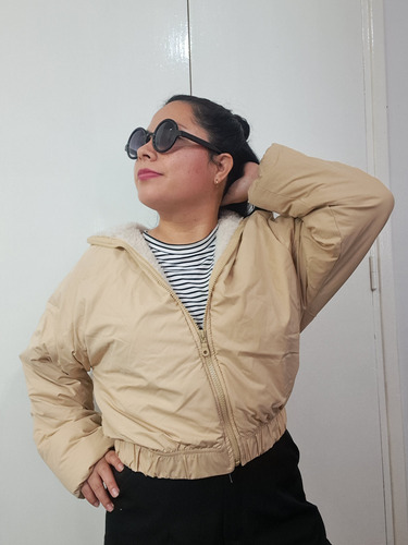 Campera Rompeviento Con Corderito