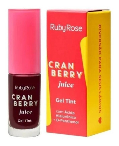 Ruby Rose Gel Tint Labial Cranberry Juice 