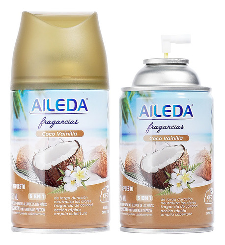 Desodorante Ambiental Automático Coco Vainilla 250ml,5 En 1