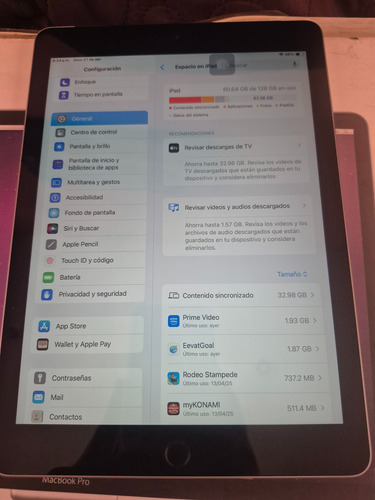 Ipad 6 De 128 Gb + Chip Gris Claro (Usado)