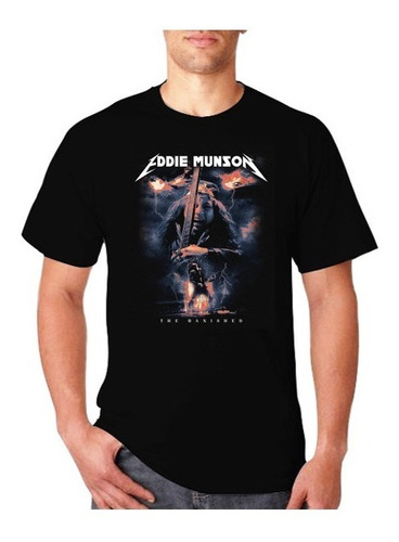 Polera Manga Corta Stranger Things Eddie Munson