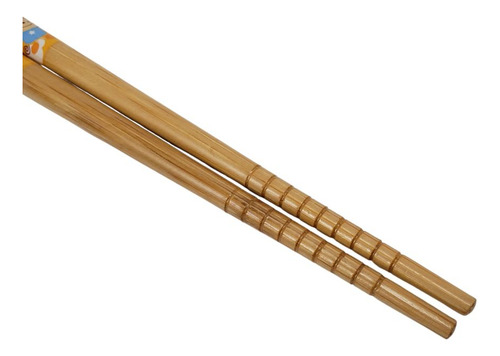 Hashi De Bambu Infantil Amarelo Com Macacos 1 Par
