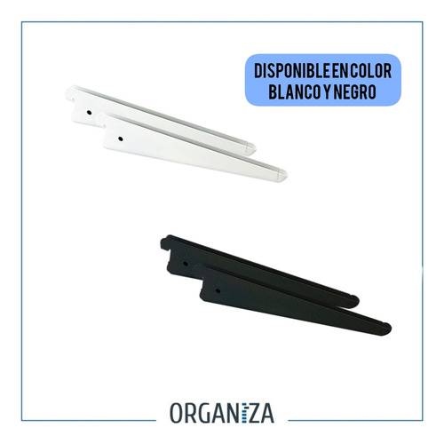 Set Pack 10 Mensulas Soportes P Estante Doble 37 Cm Ducasse