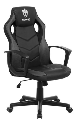 Cadeira Gamer Hunter Evolut Suporta Até 120 Kg Preto Eg-908 Cor Preto Material Do Estofamento Couro Sintético