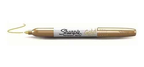 Marcador Permanente Sharpie Oro Punta Fina Metal Indeleble