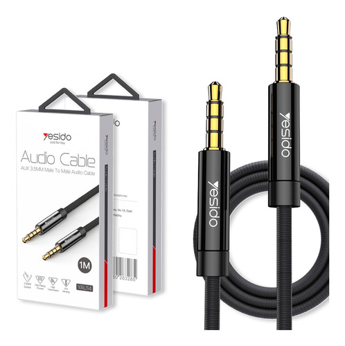 Cable Auxiliar De 1m Para Audio 3.5mm Yesido Yau14 