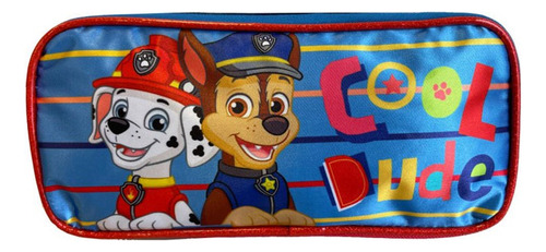 Estuche Escolar Doble Cierre Paw Patrol Color Azul