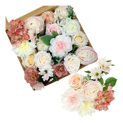 (pl) Caja De Regalo Floral Con Hojas, Arreglo Floral B