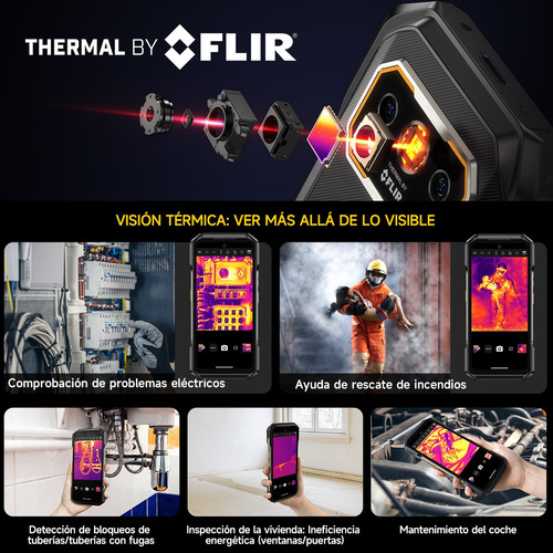 Celular Ulefone Armor 27t Pro Thermal Imaging Dual Sim 5g Rugged Phone 12+12gb 256gb 10600mah Batería 50mp+64mp Cámara De Visión Nocturna Smartphone