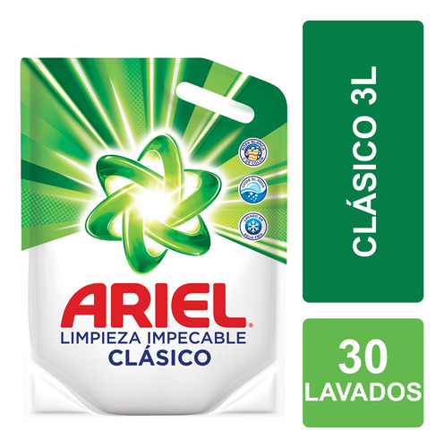 Jabón Líquido Para Ropa Ariel 3 L Pouch 1 Unidad