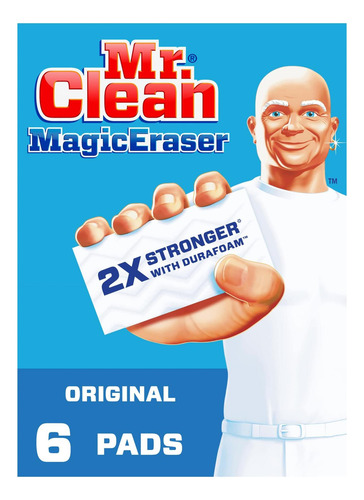 Sr. Estropajo Blanco Clean Magic Eraser, Paquete De 6 Blanco.