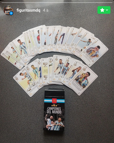Mazo Cartas Argentina Mc Donalds / Panini Completo! Mazo Mc Donalds Argentina