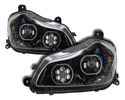 Vivid Lumen Kenworth T680 Projector Led Headlights Pair  Eei