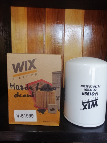 Filtro Aceite Wix 51999, Mazda Turbo T45 Diesel