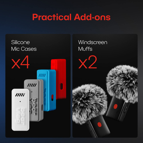 Set De Micrófonos Inalámbricos Bearvlog Para iPhone - 2 Lava
