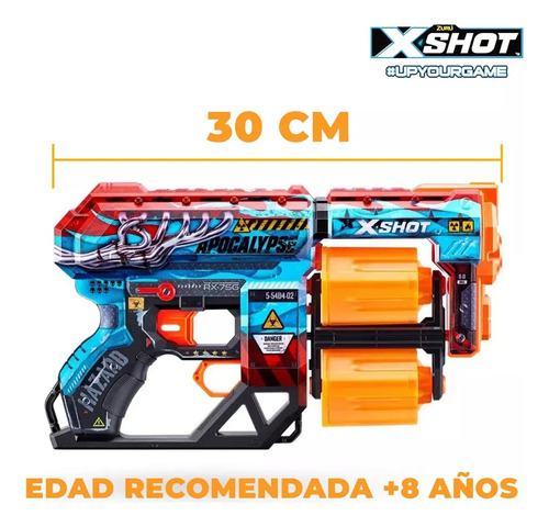 Pistola Lanza Dardos X-shot Skins Apocalypse +12 Dardos