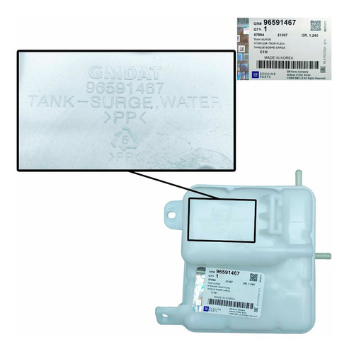 Imagen 7 de 10 de Deposito Envase Reservorio Refrigerante Spark Original