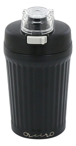 Vaso Termico Oreiro Love Cafe Frio Calor Acero Inoxidable 600 Ml Antiderrame Apertura Pulsador 18390 Negro
