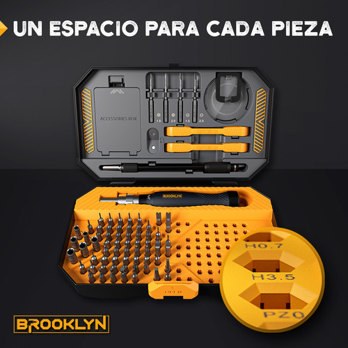 Imagen 7 de 10 de Set Destornillador De Precision Brooklyn Juego 143 Piezas