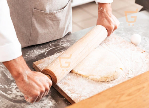 Rodillo Giratorio De Madera Para Panadería Repostería Pizzas