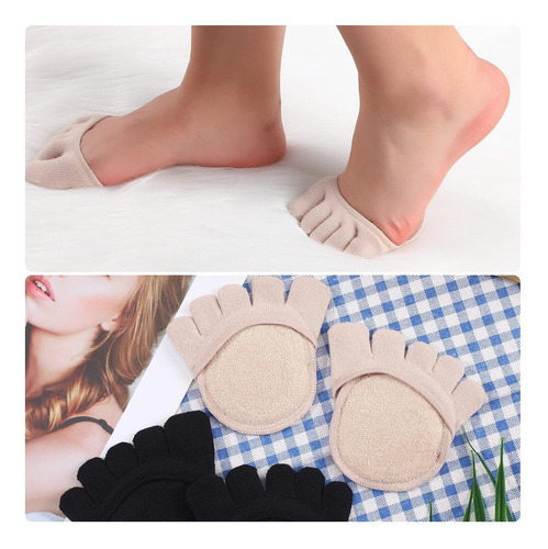 6 Pares De Calcetines Invisibles For Los Dedos De Los Pies,