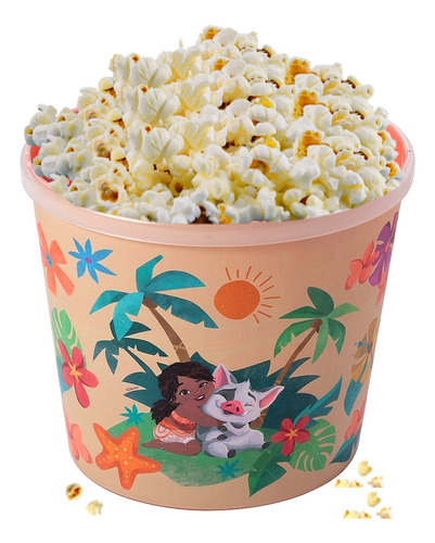 15 Baldes Pote De Pipoca Moana 2.1 Litros Lembrança P/ Festa