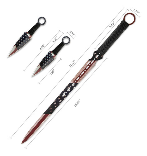Espada Katana Táctica De Espada Ninja, Machete De Hoja Fija