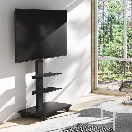 Rfiver Soporte giratorio para TV de suelo con giro de 90 grados para TV LCD  LED de 32 a 65 pulgadas, soporte de suelo moderno y simple de esquina