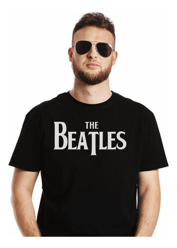 Polera The Beatles Logo Rock Impresión Directa
