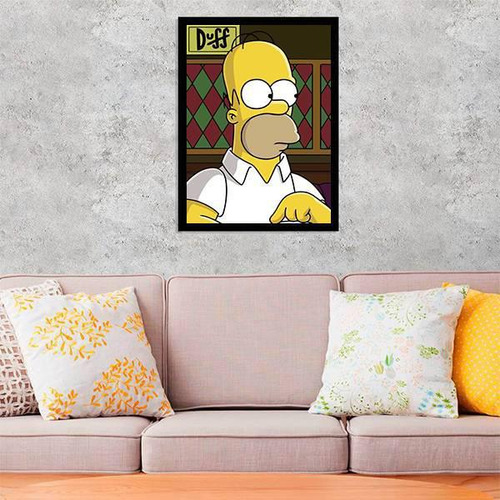 Quadro Decorativo Homer Simpson Duff