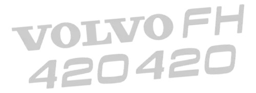 Kit Adesivo Emblema Caminhão Volvo Fh 420 Resinado Fh7