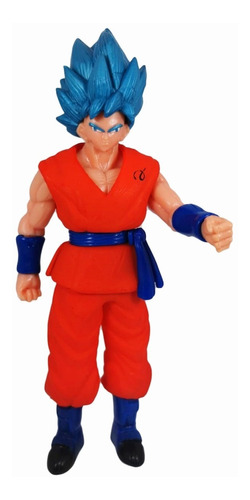 Figura Goku Dragon Ball Super Sayayin Dios Blue Luz Led 27cm