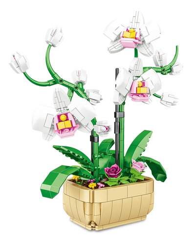 Flores Artificiales Decorativas, Juguetes De Bloques 550pcs