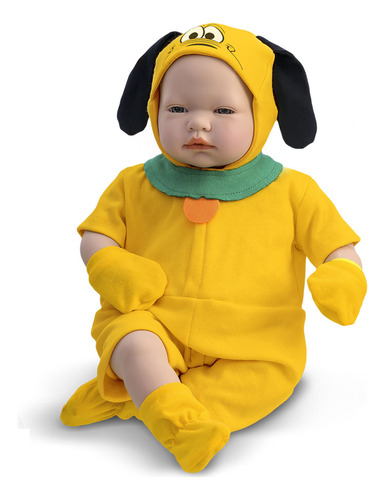 Recém Nascido Boneco Pluto Com Pijama, Certidão E Chupeta